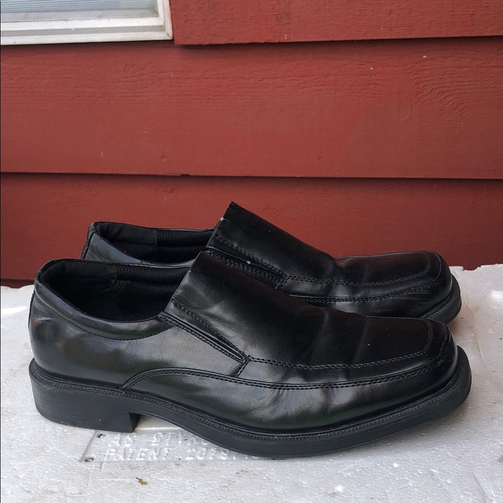 Hunter Bay Men’s Black Patent Leather Loafers Sip On Shoes Size 9